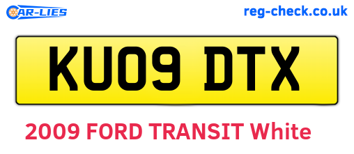 KU09DTX are the vehicle registration plates.