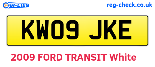 KW09JKE are the vehicle registration plates.