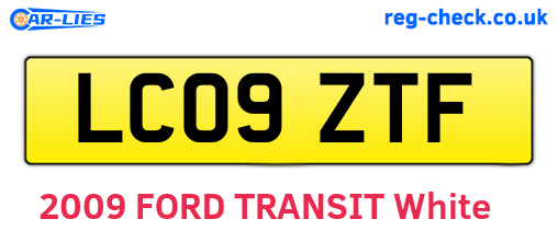 LC09ZTF are the vehicle registration plates.