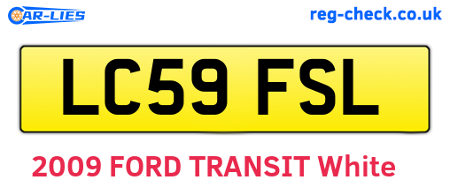 LC59FSL are the vehicle registration plates.