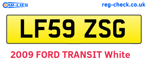 LF59ZSG are the vehicle registration plates.