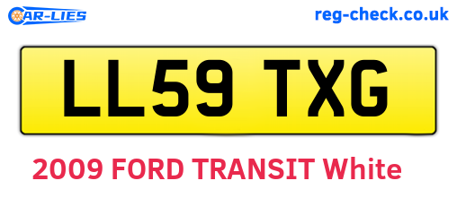 LL59TXG are the vehicle registration plates.