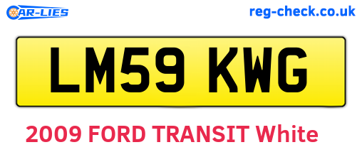LM59KWG are the vehicle registration plates.
