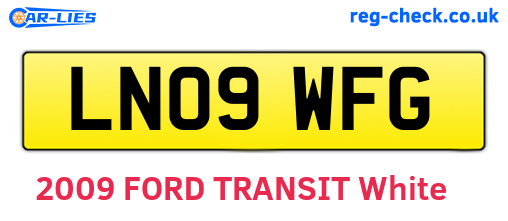 LN09WFG are the vehicle registration plates.