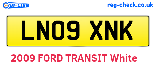 LN09XNK are the vehicle registration plates.