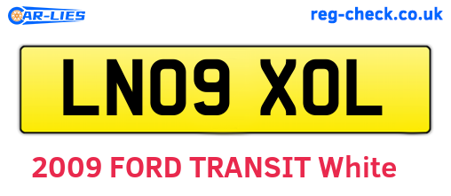 LN09XOL are the vehicle registration plates.