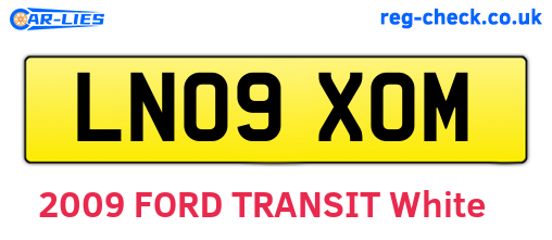 LN09XOM are the vehicle registration plates.