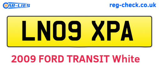LN09XPA are the vehicle registration plates.