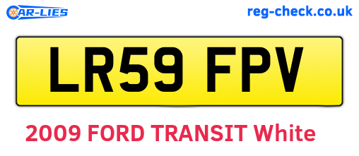 LR59FPV are the vehicle registration plates.