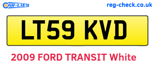 LT59KVD are the vehicle registration plates.