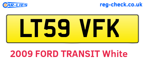LT59VFK are the vehicle registration plates.