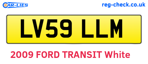 LV59LLM are the vehicle registration plates.
