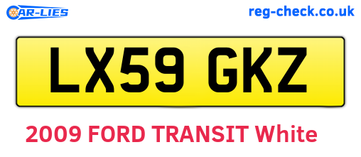 LX59GKZ are the vehicle registration plates.