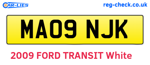 MA09NJK are the vehicle registration plates.