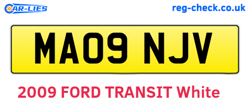 MA09NJV are the vehicle registration plates.