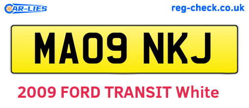 MA09NKJ are the vehicle registration plates.