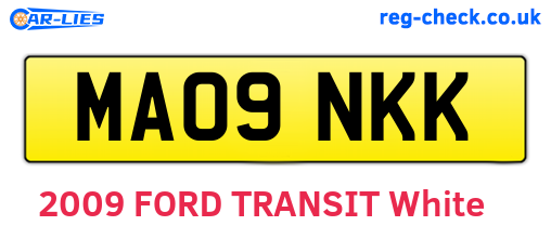 MA09NKK are the vehicle registration plates.