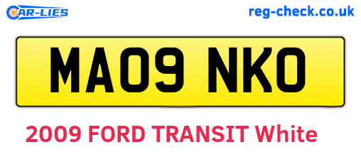 MA09NKO are the vehicle registration plates.
