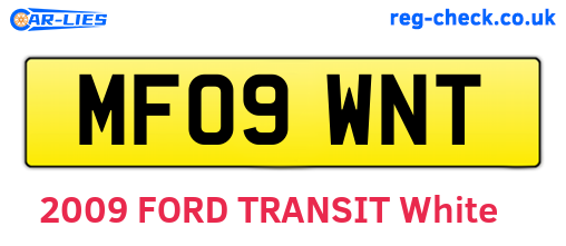 MF09WNT are the vehicle registration plates.