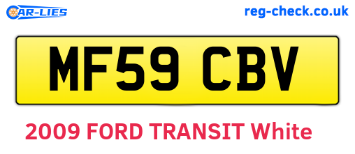 MF59CBV are the vehicle registration plates.