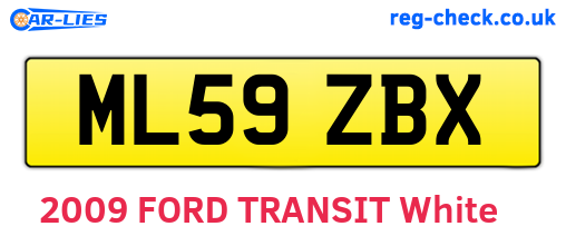 ML59ZBX are the vehicle registration plates.
