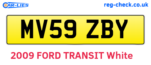 MV59ZBY are the vehicle registration plates.