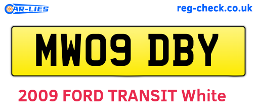 MW09DBY are the vehicle registration plates.