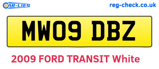 MW09DBZ are the vehicle registration plates.
