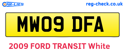 MW09DFA are the vehicle registration plates.