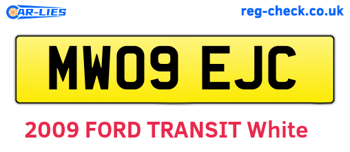 MW09EJC are the vehicle registration plates.