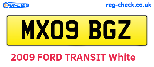 MX09BGZ are the vehicle registration plates.