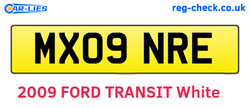 MX09NRE are the vehicle registration plates.