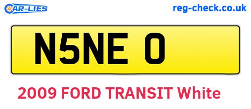 N5NEO are the vehicle registration plates.