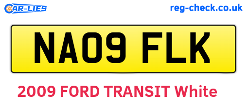 NA09FLK are the vehicle registration plates.
