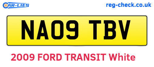 NA09TBV are the vehicle registration plates.