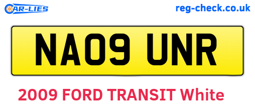NA09UNR are the vehicle registration plates.