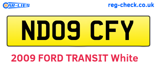 ND09CFY are the vehicle registration plates.