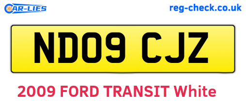 ND09CJZ are the vehicle registration plates.