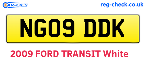 NG09DDK are the vehicle registration plates.