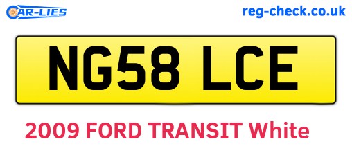 NG58LCE are the vehicle registration plates.
