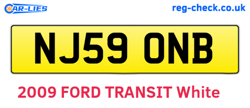 NJ59ONB are the vehicle registration plates.