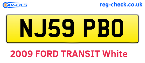 NJ59PBO are the vehicle registration plates.