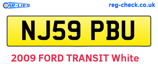 NJ59PBU are the vehicle registration plates.