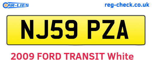 NJ59PZA are the vehicle registration plates.