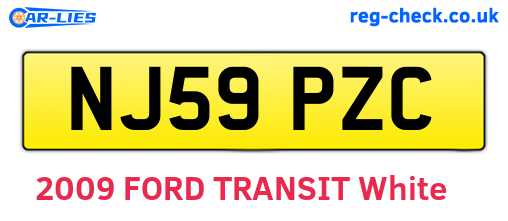 NJ59PZC are the vehicle registration plates.