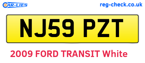 NJ59PZT are the vehicle registration plates.