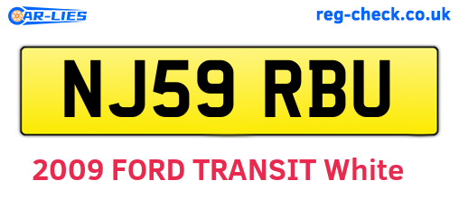 NJ59RBU are the vehicle registration plates.