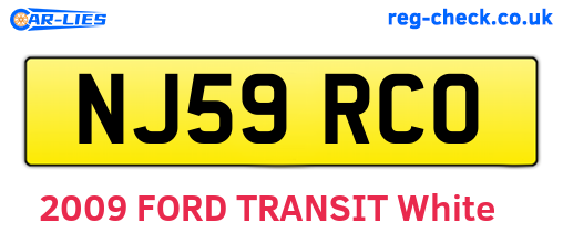 NJ59RCO are the vehicle registration plates.
