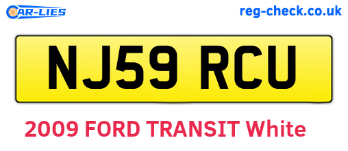 NJ59RCU are the vehicle registration plates.