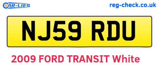 NJ59RDU are the vehicle registration plates.